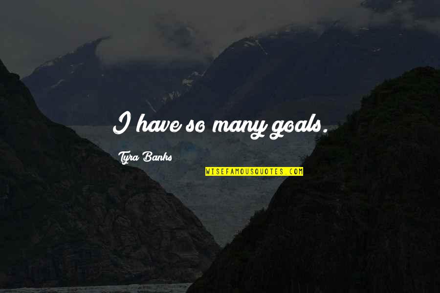 Iznenadni Nagon Quotes By Tyra Banks: I have so many goals.