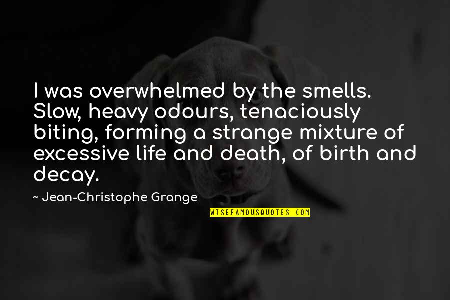 J. Christophe Quotes By Jean-Christophe Grange: I was overwhelmed by the smells. Slow, heavy