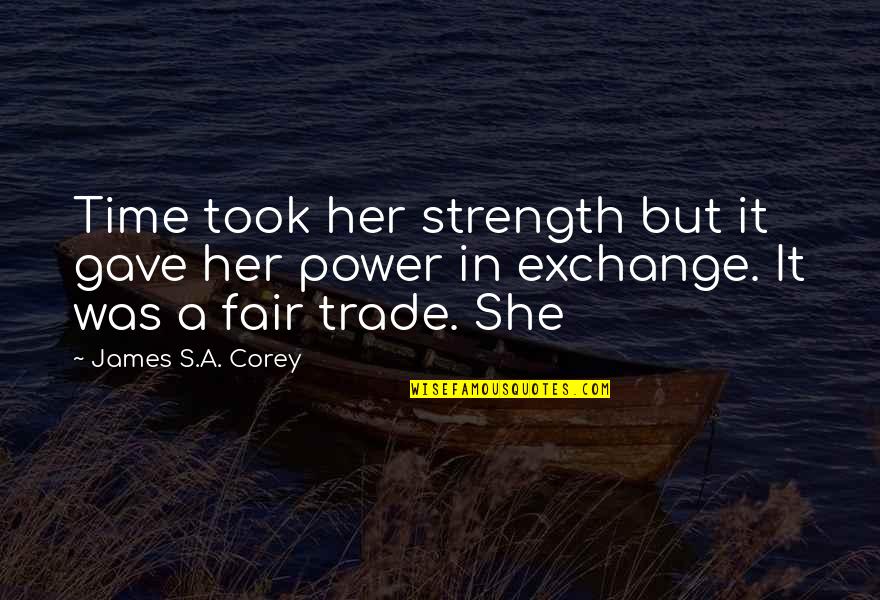 James Was Quotes By James S.A. Corey: Time took her strength but it gave her