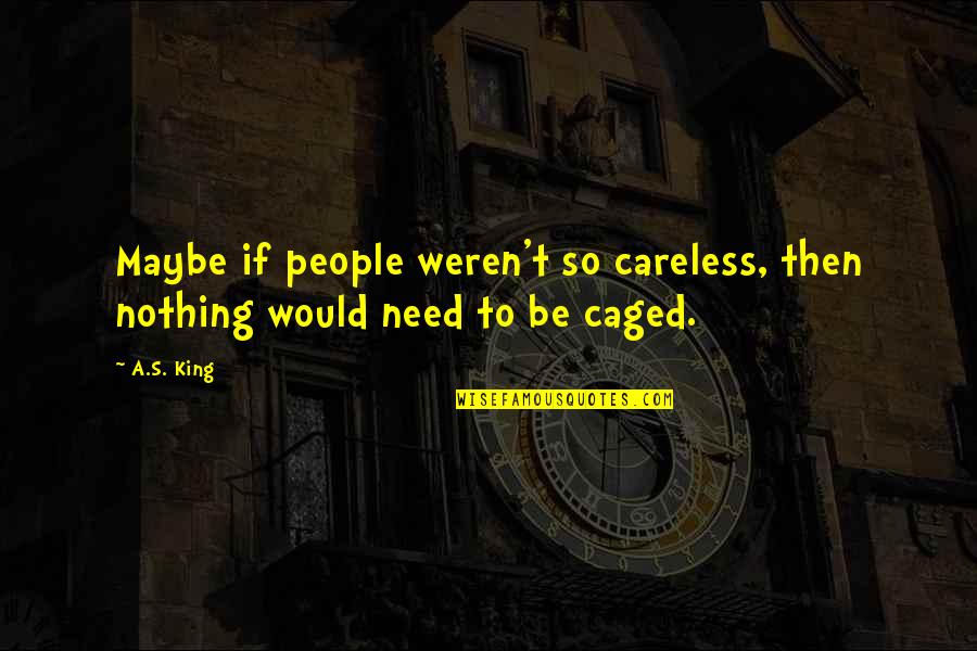 Japan Whaling Quotes By A.S. King: Maybe if people weren't so careless, then nothing