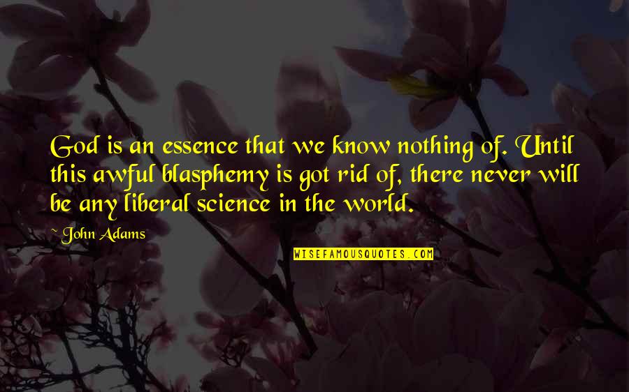 Jaquecas Definicion Quotes By John Adams: God is an essence that we know nothing