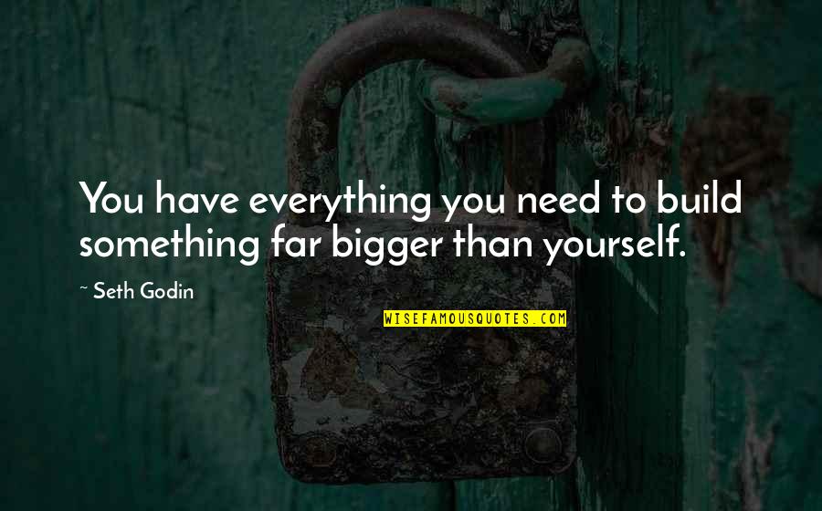 Jarabo Perez Quotes By Seth Godin: You have everything you need to build something