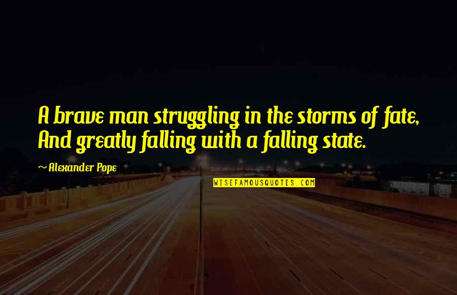 Jayshree Periwal International School Quotes By Alexander Pope: A brave man struggling in the storms of