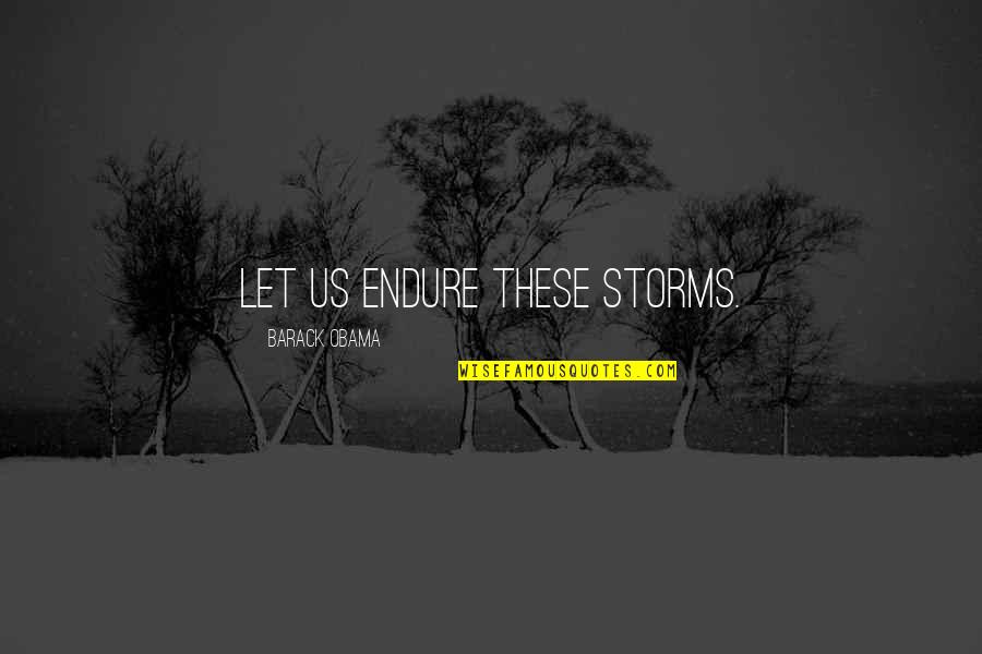 Jelacic Square Quotes By Barack Obama: Let us endure these storms.