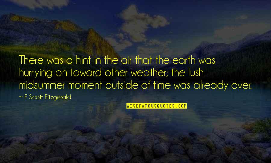 Jenuane Quotes By F Scott Fitzgerald: There was a hint in the air that