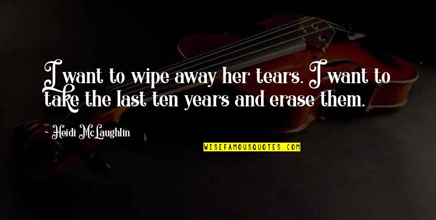 Jenuane Quotes By Heidi McLaughlin: I want to wipe away her tears. I