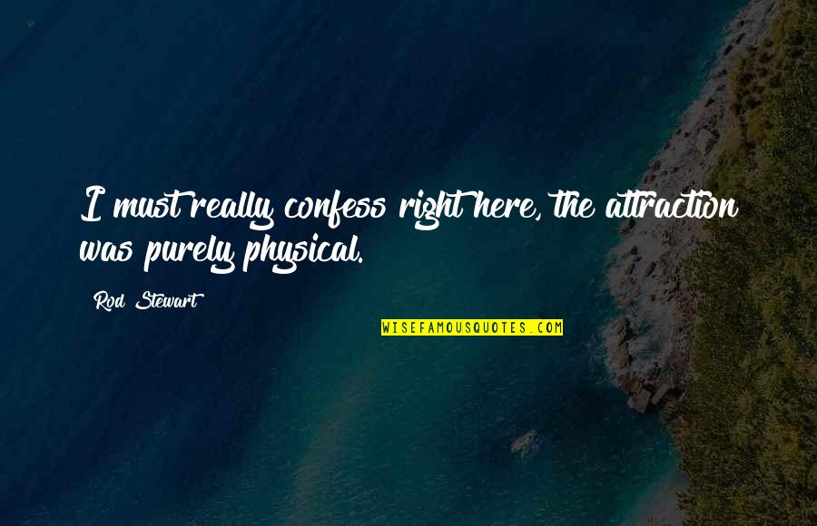 Jerry Reynolds Quotes By Rod Stewart: I must really confess right here, the attraction