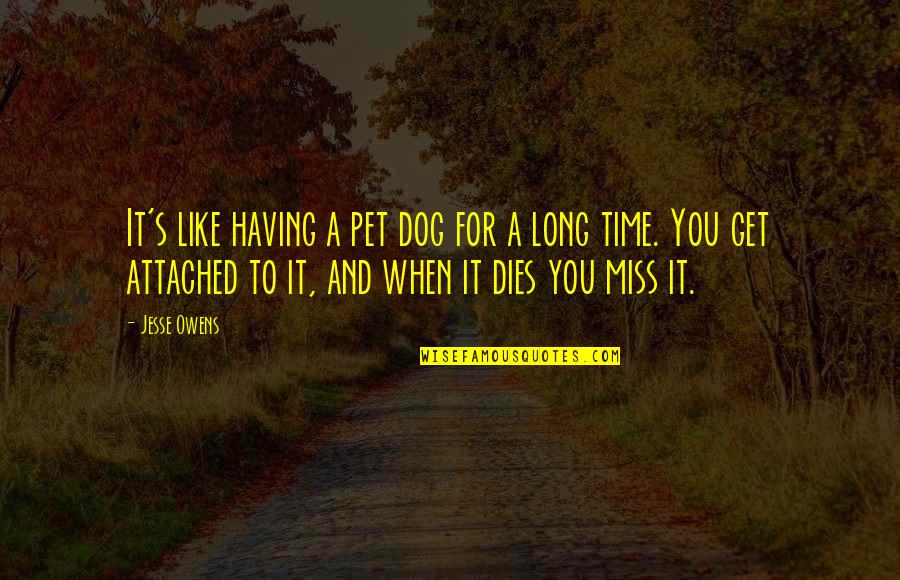 Jesse Owens Quotes By Jesse Owens: It's like having a pet dog for a