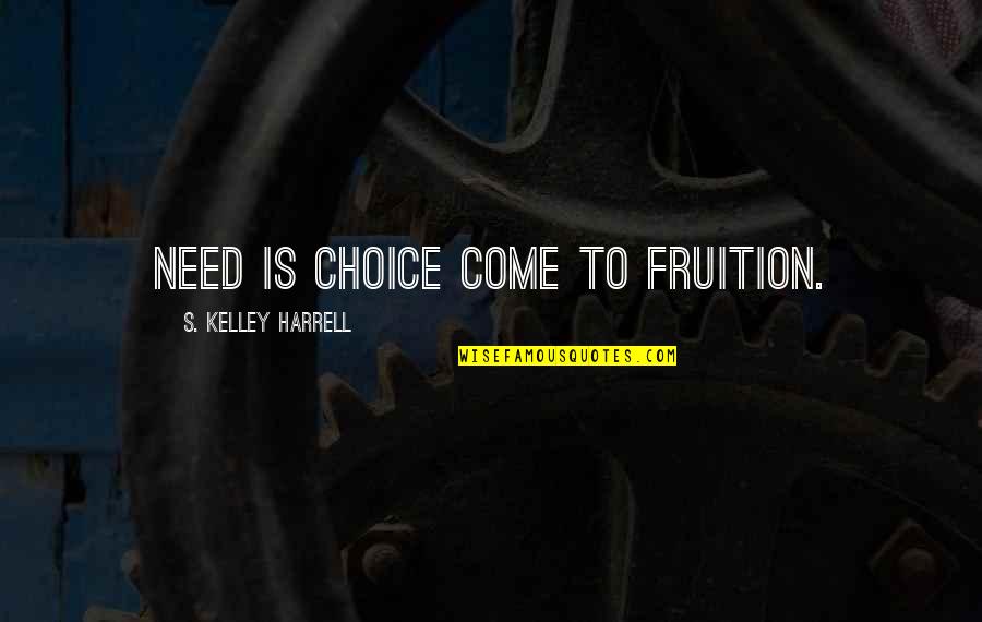 Jhene Aiko Quote Quotes By S. Kelley Harrell: Need is choice come to fruition.