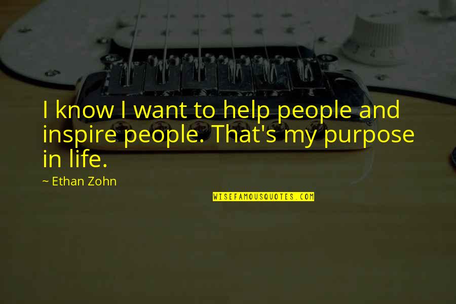 Joanne Harris Lollipop Shoes Quotes By Ethan Zohn: I know I want to help people and