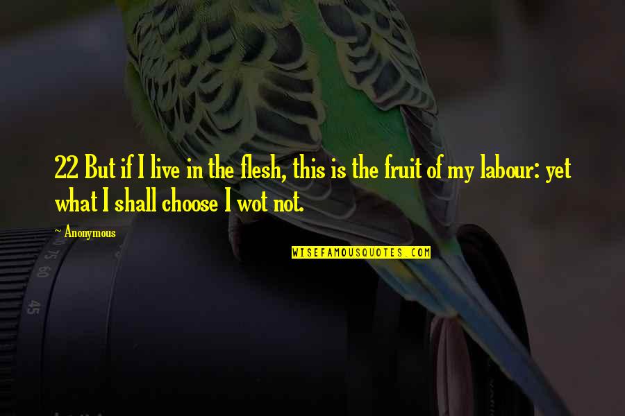 Jodendom Quotes By Anonymous: 22 But if I live in the flesh,