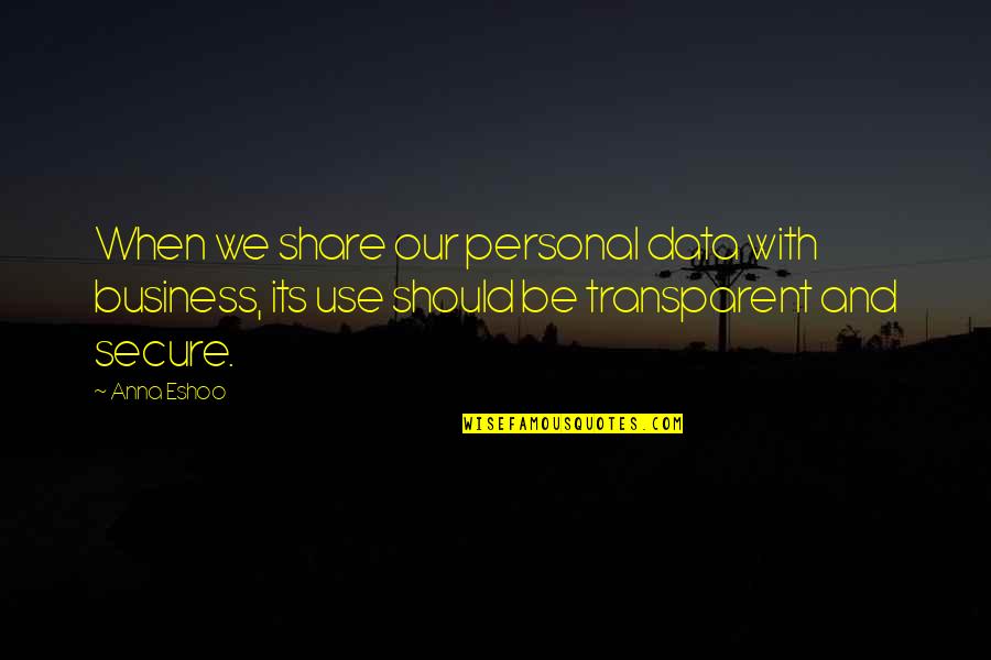 John Heskett Design Quotes By Anna Eshoo: When we share our personal data with business,