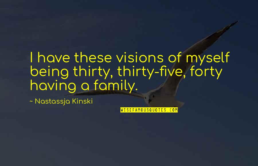 Jourdain Vs Culibao Quotes By Nastassja Kinski: I have these visions of myself being thirty,