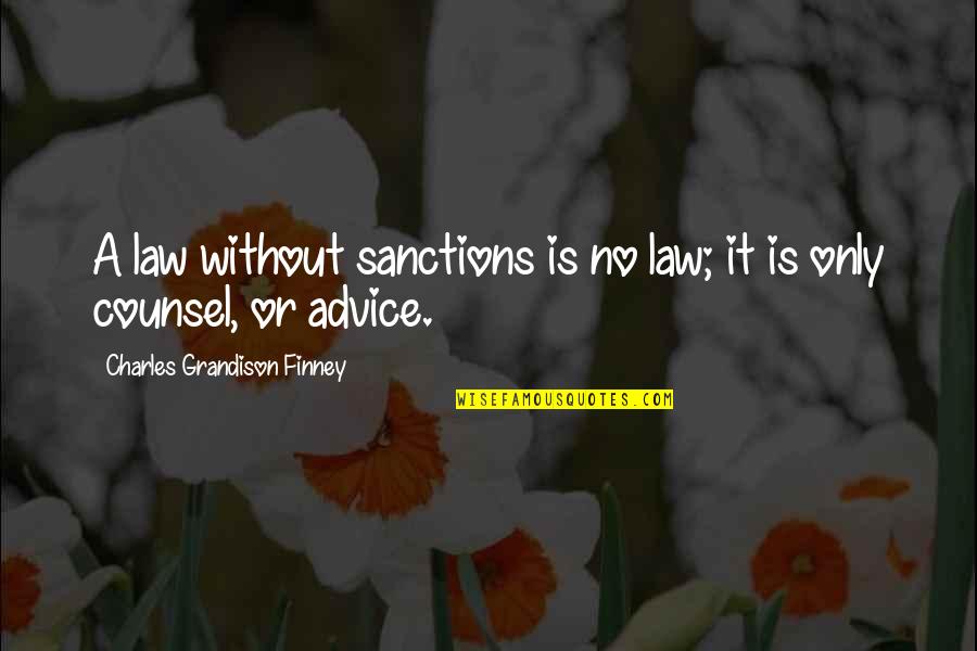 Julian Opie Quotes By Charles Grandison Finney: A law without sanctions is no law; it