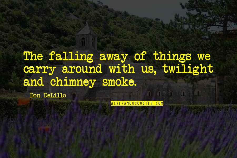 Julisa Sanchez Quotes By Don DeLillo: The falling away of things we carry around
