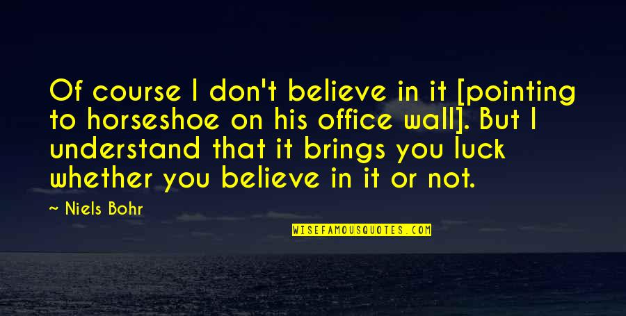 Julius Caesar Important Quotes By Niels Bohr: Of course I don't believe in it [pointing