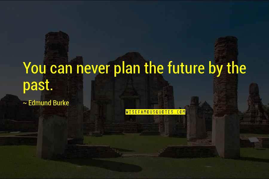 Jumanji Dice Quotes By Edmund Burke: You can never plan the future by the