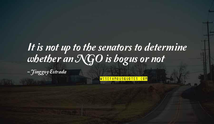 Jumbotron Rec Quotes By Jinggoy Estrada: It is not up to the senators to