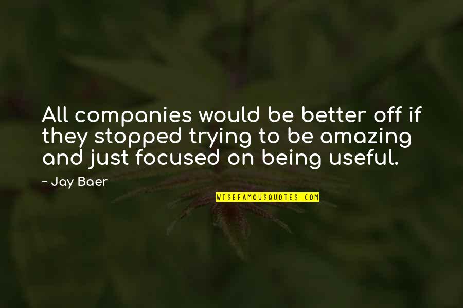 Just Be Amazing Quotes By Jay Baer: All companies would be better off if they