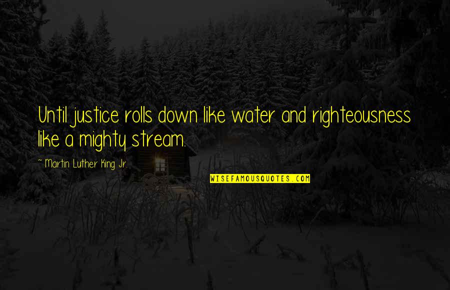 Justice Martin Luther King Quotes By Martin Luther King Jr.: Until justice rolls down like water and righteousness