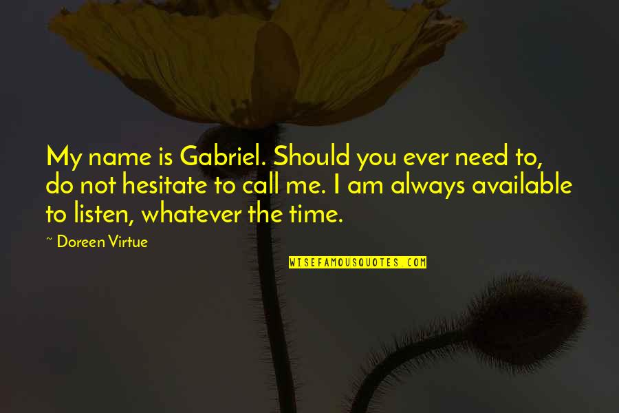 K Rd M 29 B L M N Izle Quotes By Doreen Virtue: My name is Gabriel. Should you ever need