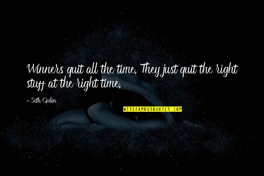 Kabira Mp3 Quotes By Seth Godin: Winners quit all the time. They just quit