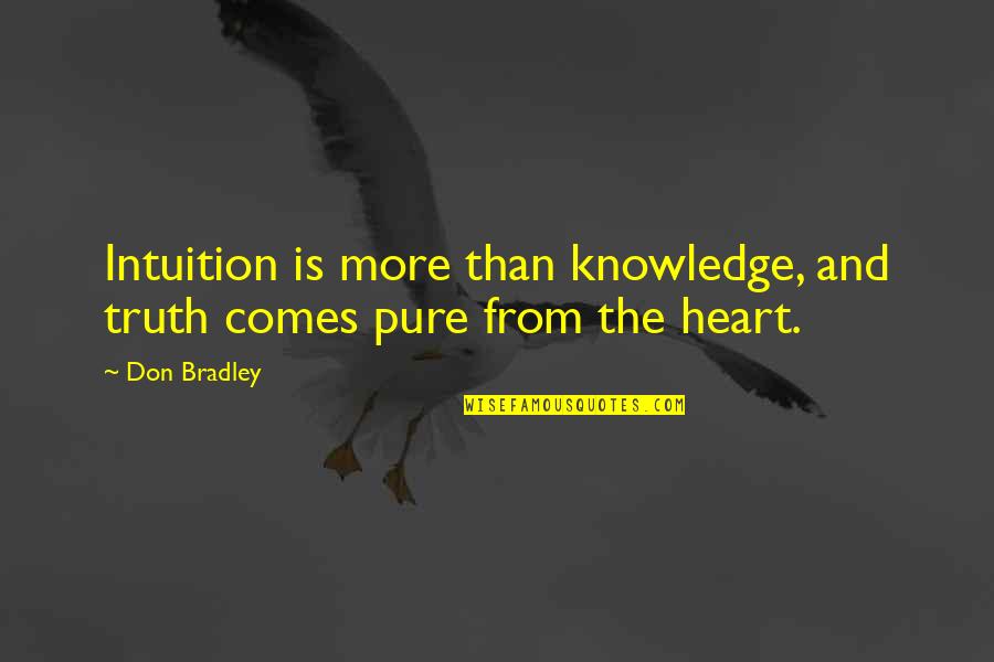 Kadal Tamil Quotes By Don Bradley: Intuition is more than knowledge, and truth comes