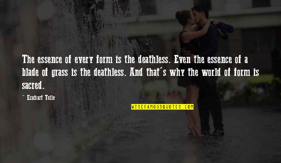 Kakaknya Nia Quotes By Eckhart Tolle: The essence of every form is the deathless.