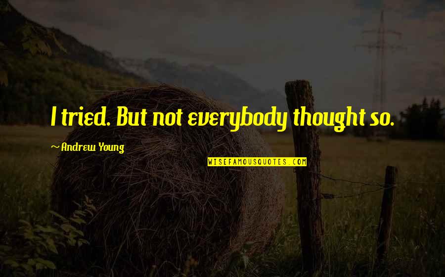 Kalison Tuba Quotes By Andrew Young: I tried. But not everybody thought so.