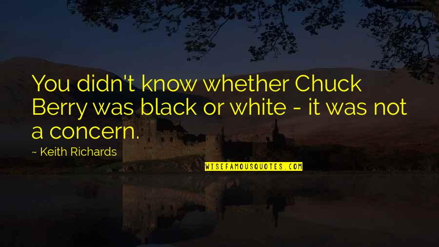 Kamishiro Anime Quotes By Keith Richards: You didn't know whether Chuck Berry was black