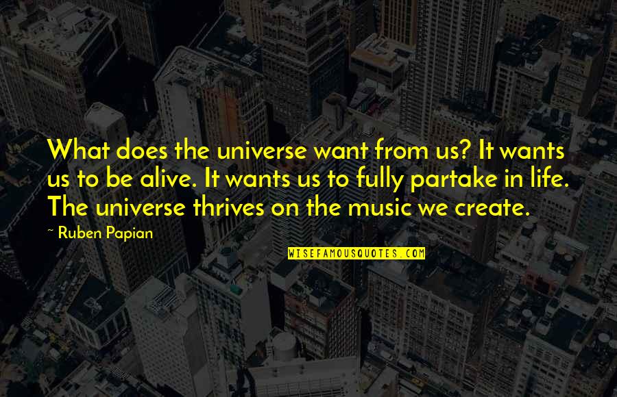Karthik Subbaraj Quotes By Ruben Papian: What does the universe want from us? It