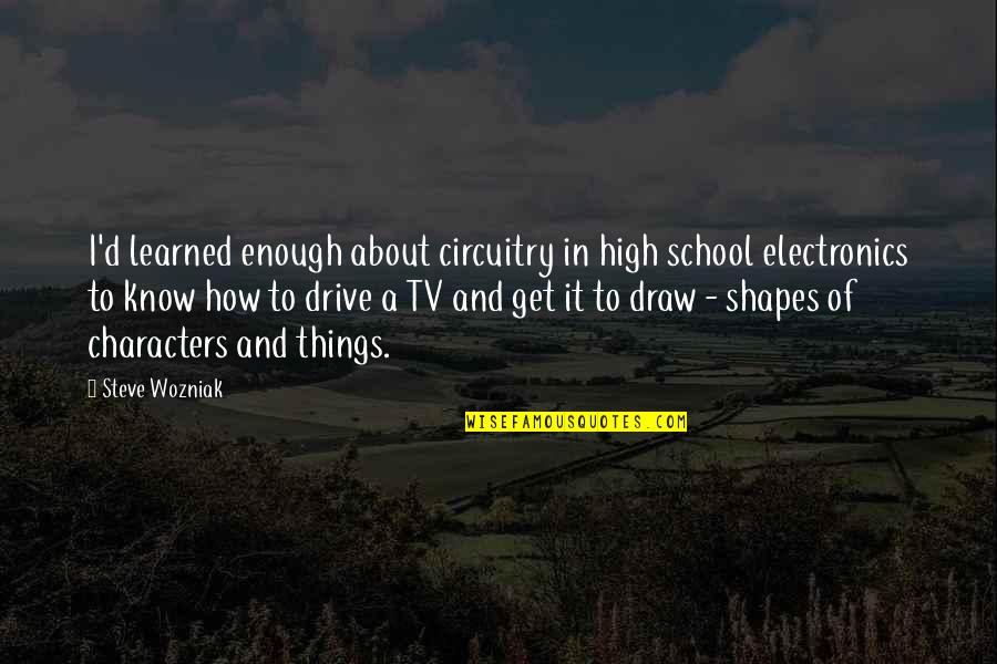 Katarungan At Kapayapaan Quotes By Steve Wozniak: I'd learned enough about circuitry in high school