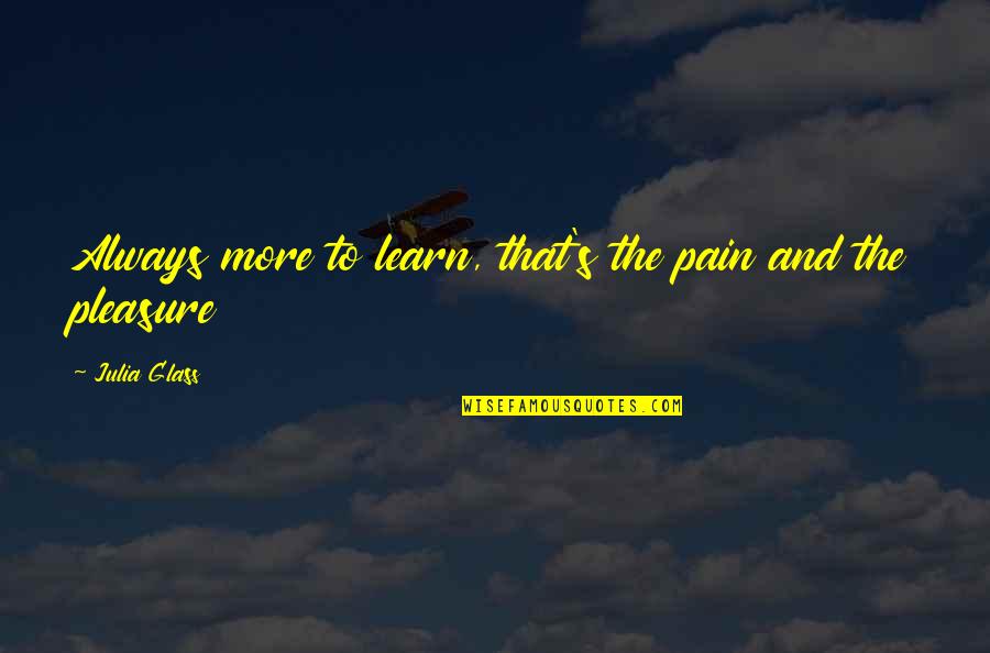 Katiba Tanzania Quotes By Julia Glass: Always more to learn, that's the pain and