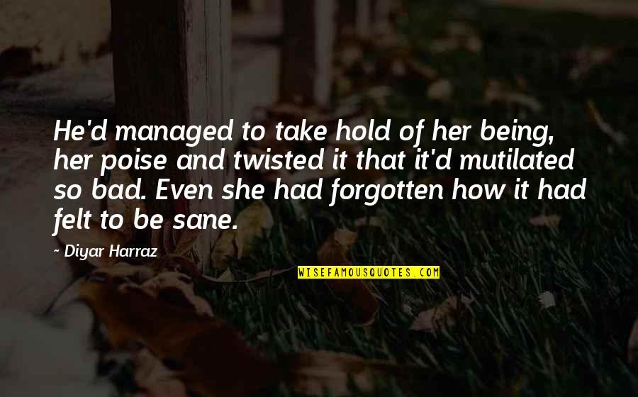 Katorkas Quotes By Diyar Harraz: He'd managed to take hold of her being,