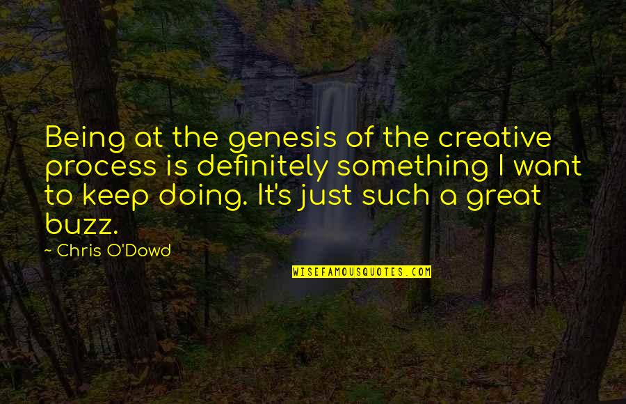 Keep Doing It Quotes By Chris O'Dowd: Being at the genesis of the creative process