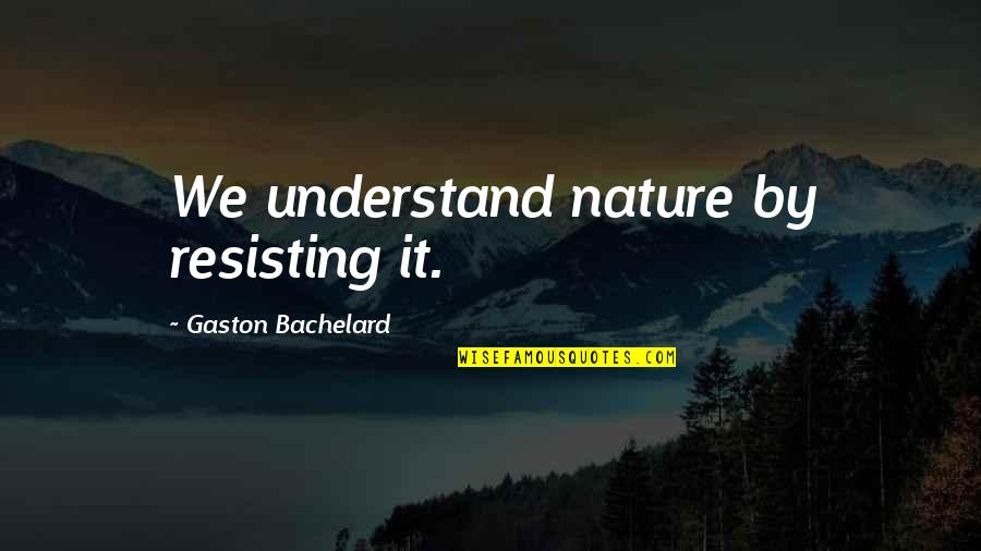 Kelders Family Farm Quotes By Gaston Bachelard: We understand nature by resisting it.