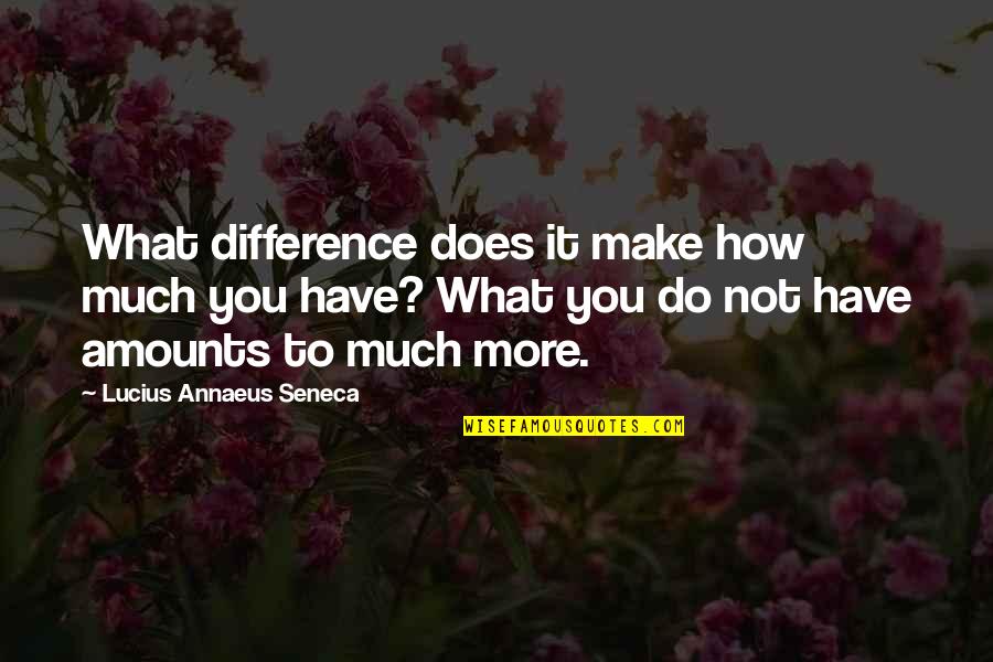 Keloid Quotes By Lucius Annaeus Seneca: What difference does it make how much you