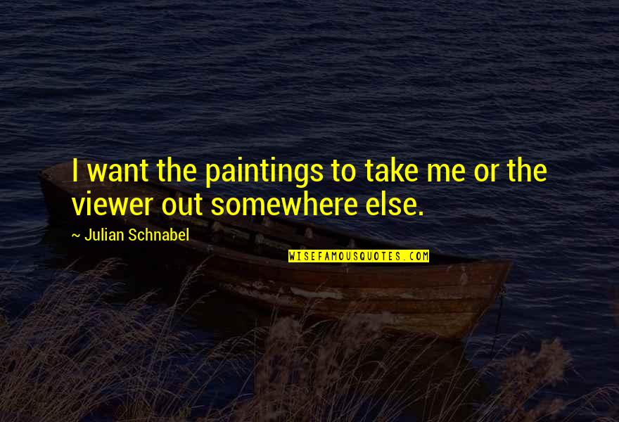 Kentut Wanita Quotes By Julian Schnabel: I want the paintings to take me or