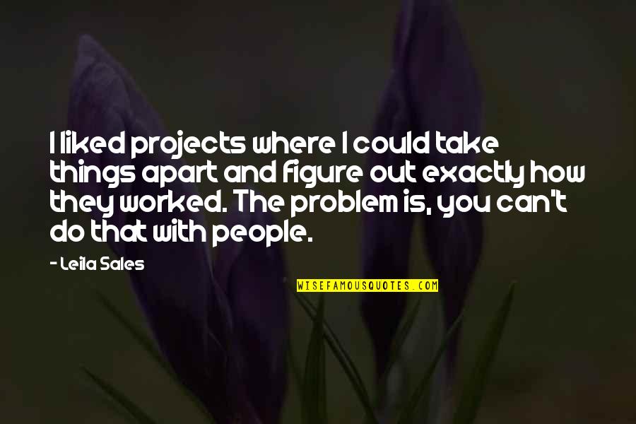 Keresett Szakm K Quotes By Leila Sales: I liked projects where I could take things