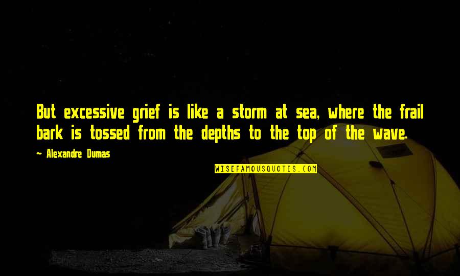 Keringanan Ukt Quotes By Alexandre Dumas: But excessive grief is like a storm at