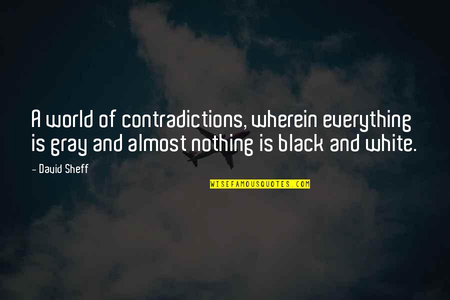 Kerryann Taylor Quotes By David Sheff: A world of contradictions, wherein everything is gray