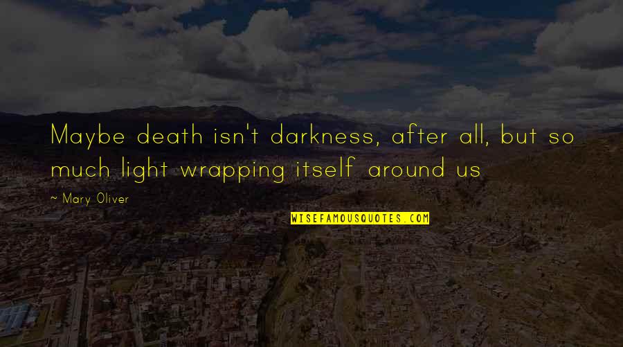 Kesabaran Diam Quotes By Mary Oliver: Maybe death isn't darkness, after all, but so