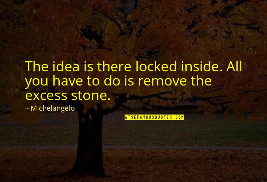 Kibritten Quotes By Michelangelo: The idea is there locked inside. All you