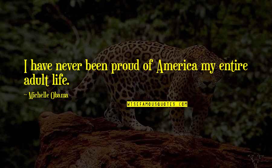 Kilvinskis Law Quotes By Michelle Obama: I have never been proud of America my