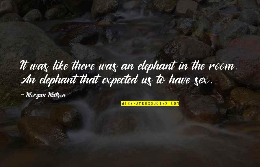 Kimlik Randevu Quotes By Morgan Matson: It was like there was an elephant in