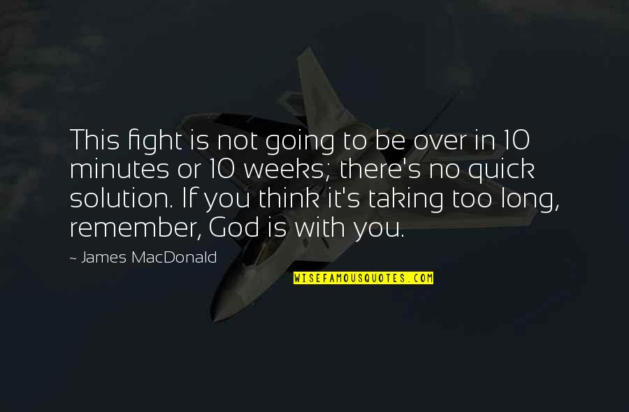 Kinanine Quotes By James MacDonald: This fight is not going to be over