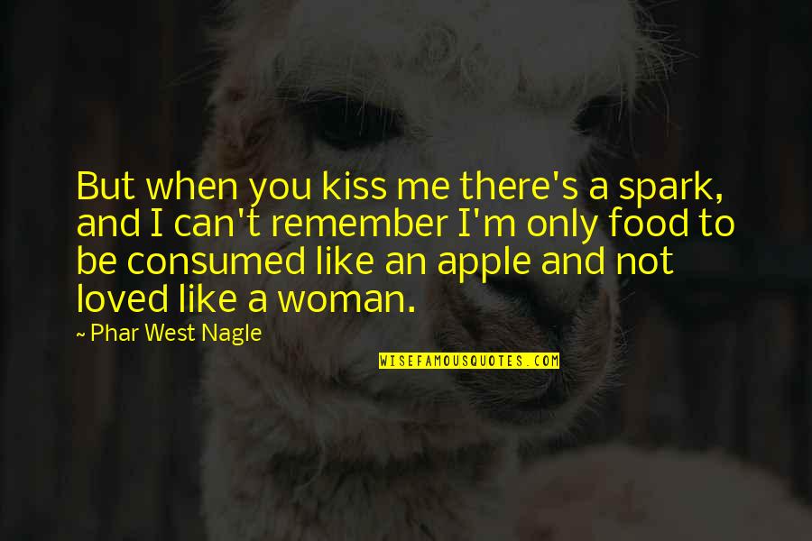 Kiss Me Now Quotes By Phar West Nagle: But when you kiss me there's a spark,