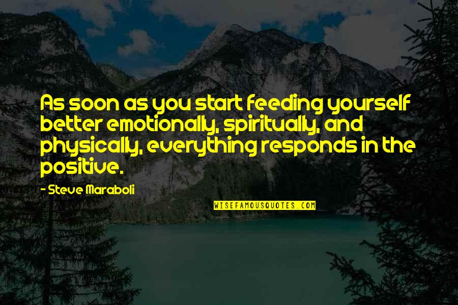 Kjr 950 Quotes By Steve Maraboli: As soon as you start feeding yourself better