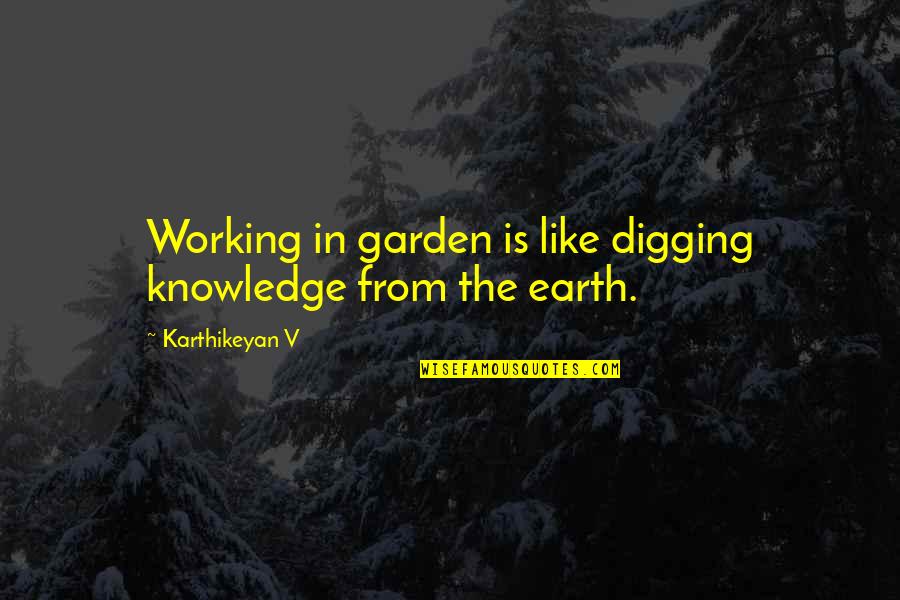 Klasek Hrvatska Quotes By Karthikeyan V: Working in garden is like digging knowledge from