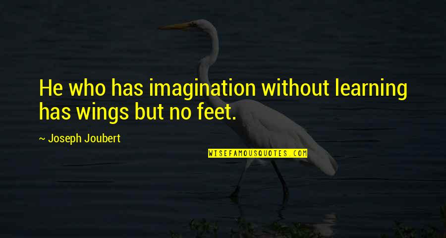 Kleingartner Flag Quotes By Joseph Joubert: He who has imagination without learning has wings